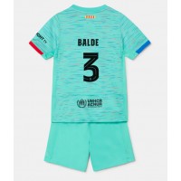 Barcelona Alejandro Balde #3 Tretí Detský futbalový dres 2023-24 Krátky Rukáv (+ trenírky)